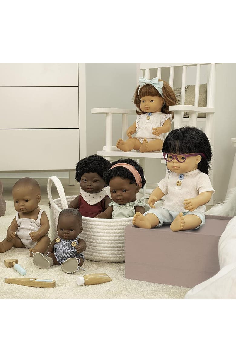 Miniland Cotton Doll Basket, Alternate, color, Beige Multi