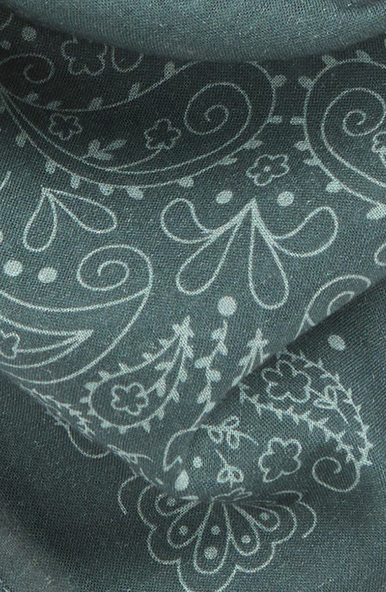 Treasure & Bond Floral Embroidered Bandana, Alternate, color, Green Bandana