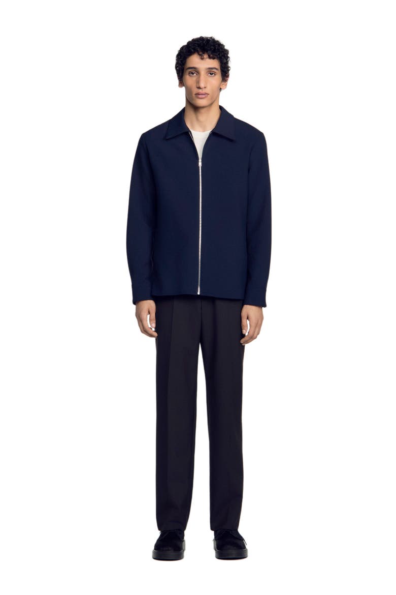 Zipped shirt, Main, color, Navy blue