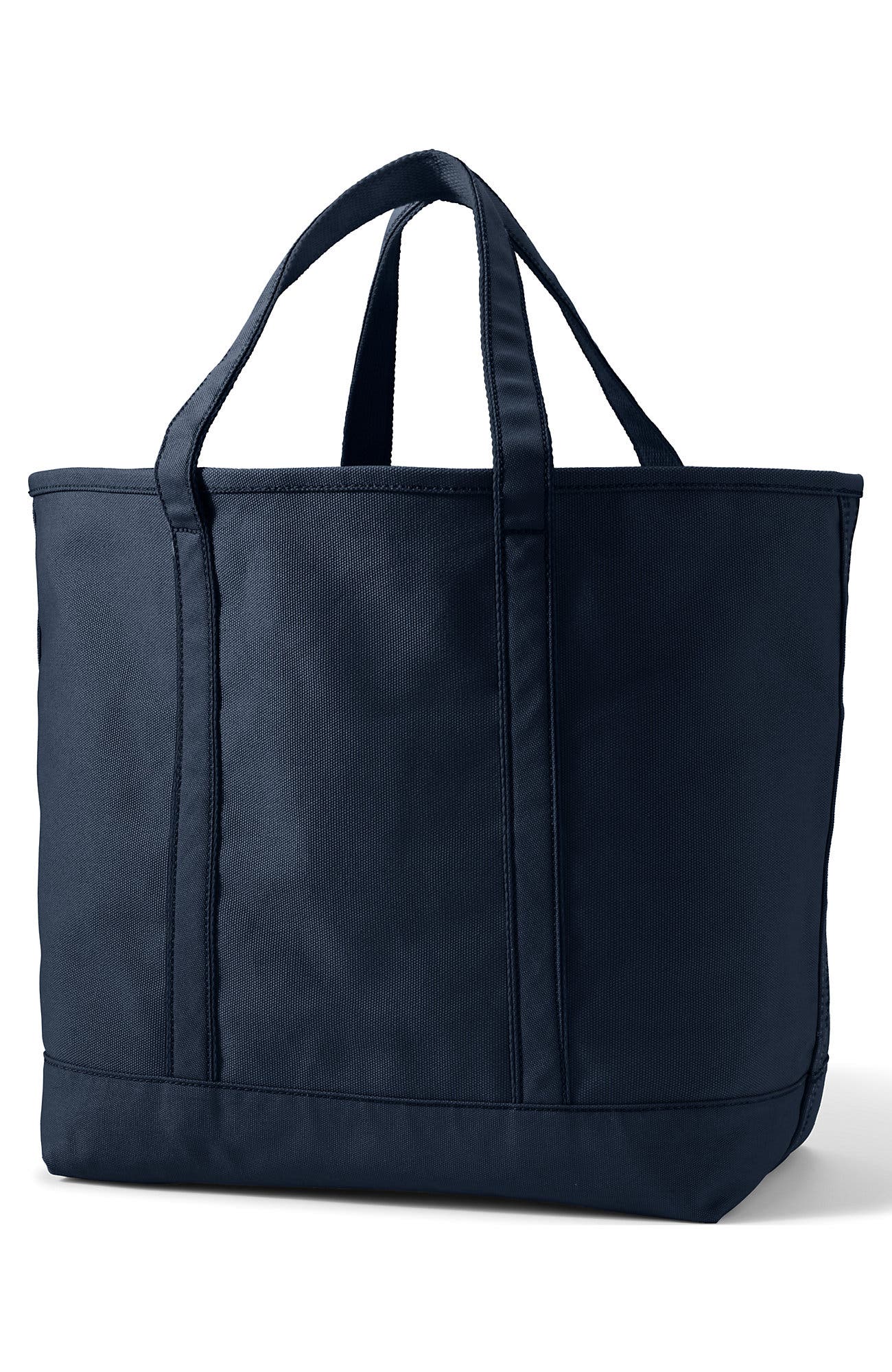 Lands' End Canvas Open Top Tote Bag Regular & Long Handle Carry