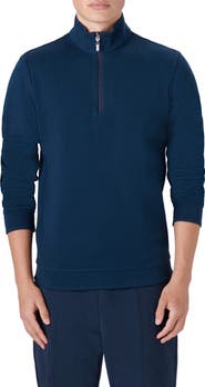 Bugatchi Reversible Knit Quarter Zip Pullover