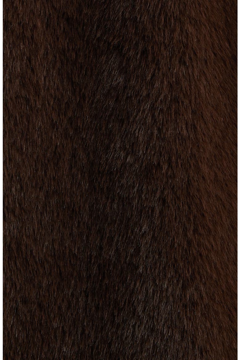 Emmie Faux Fur Jacket, Alternate, color, BROWN