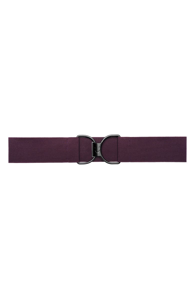 RUESPARI Sugarplum & Matte Black Clasp Stretch Belt, Main, color,