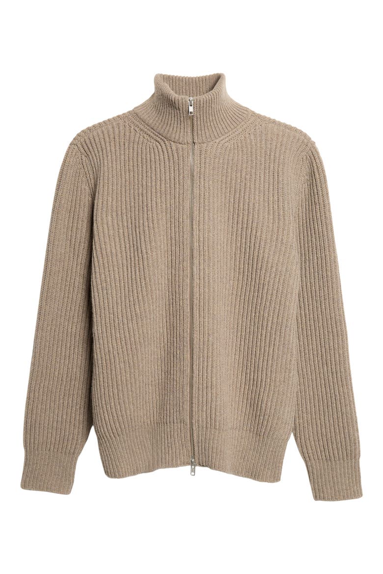 Wool Blend Rib Cardigan, Main, color, BEIGE MELANGE