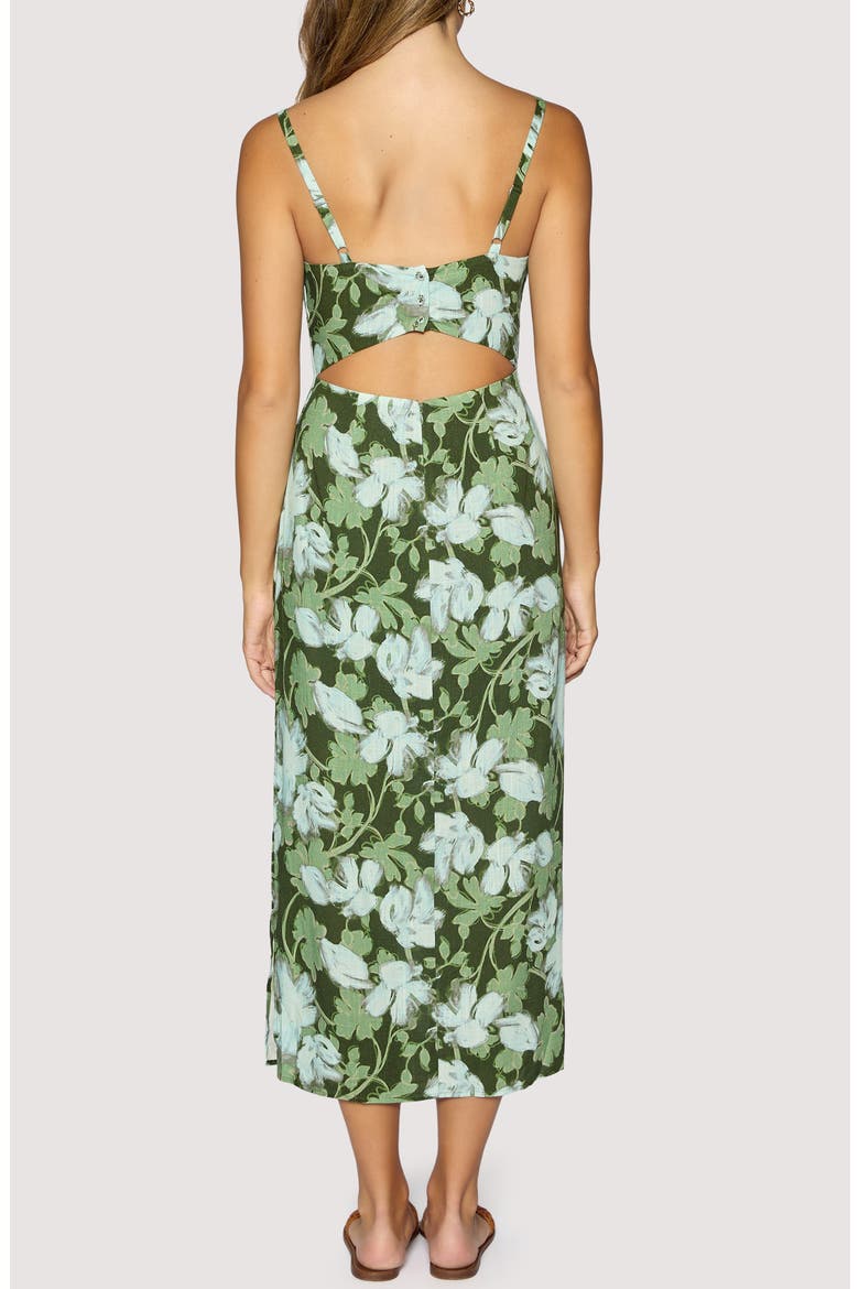 Petal Grove Back Cutout Dress, Alternate, color, GREEN MULTI