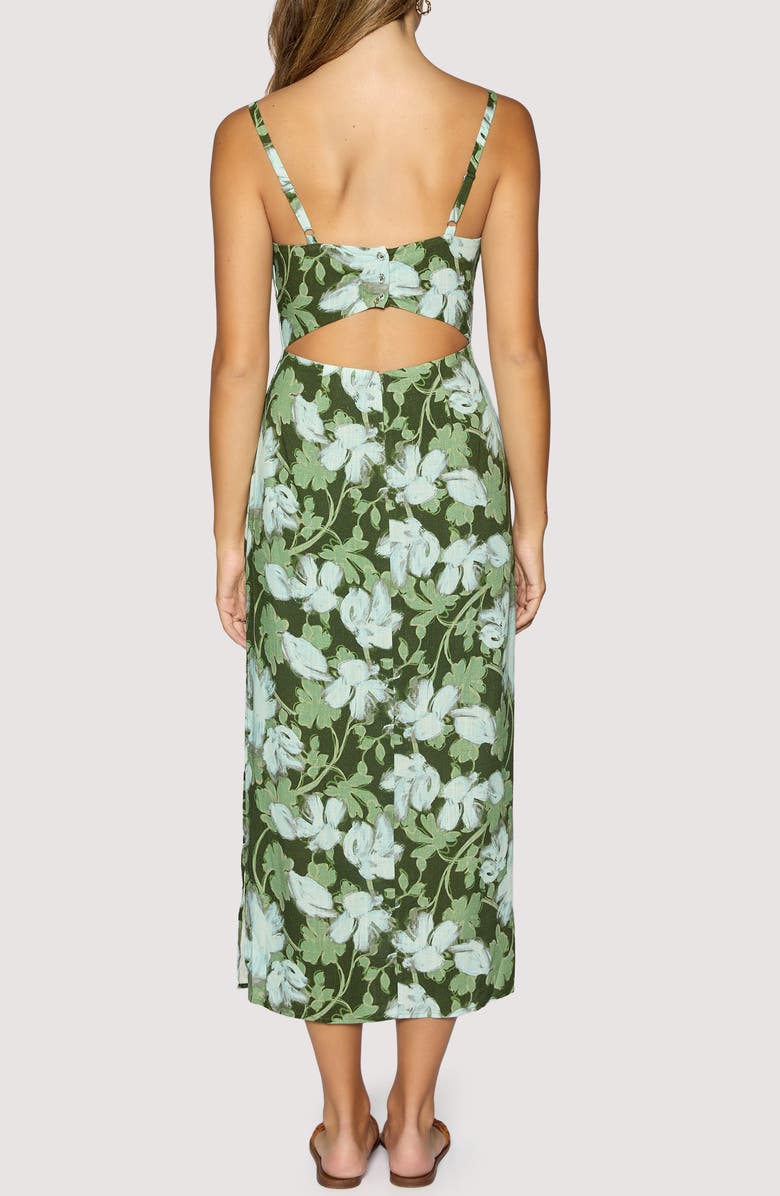 Lost + Wander Petal Grove Back Cutout Dress, Alternate, color, Green Multi