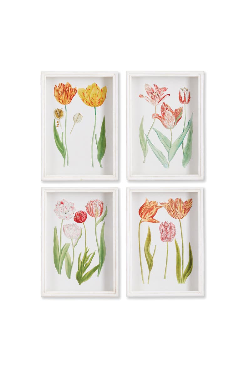 Tulip Prints Set of 4, Main, color, Green