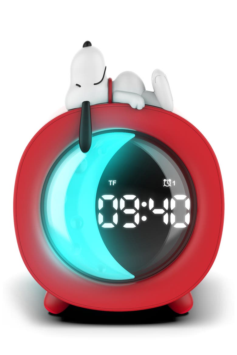 Snoopy Bluetooth Speaker Alarm Clock, Main, color, RED