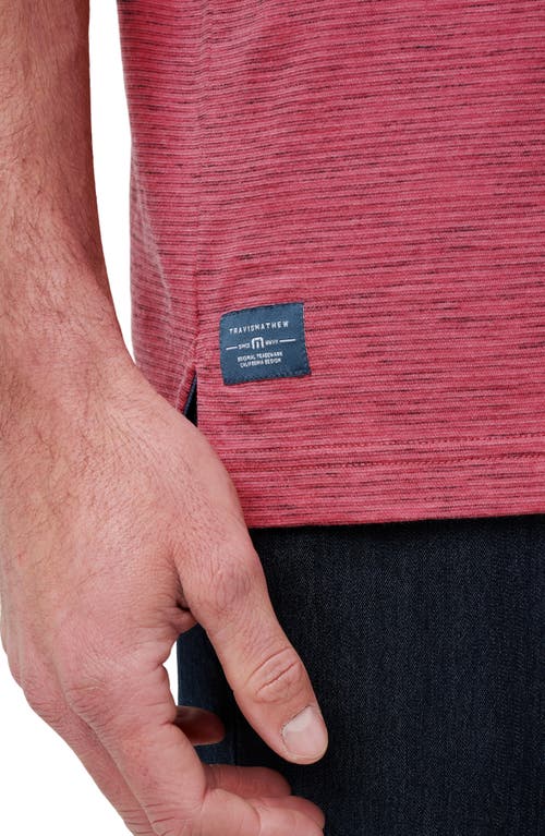 Travismathew Common Interest Space Dye Stripe Polo In Pink