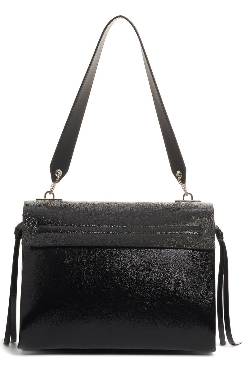 Valentino Garavani Medium V-Ring Leather Shoulder Bag, Alternate, color,