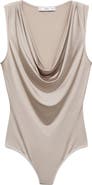 MANGO Cowl Neck Bodysuit