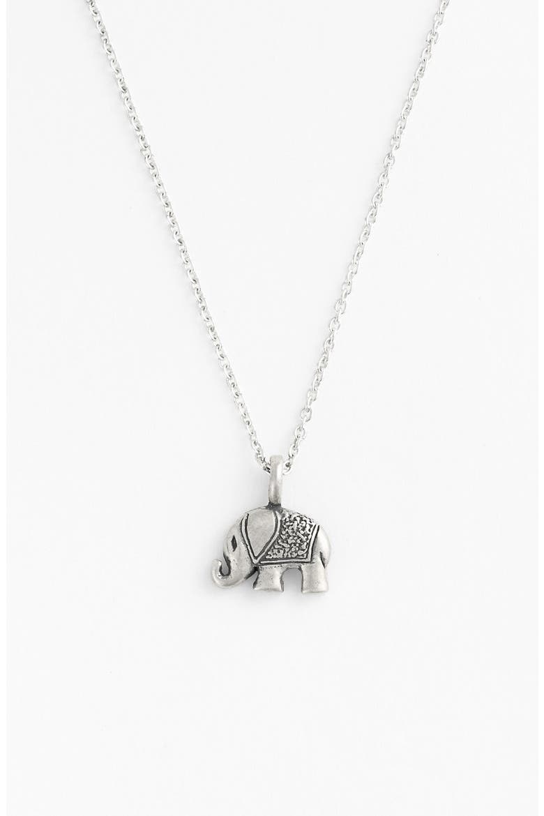 'Reminder - Strength' Pendant Necklace, Alternate, color, SILVER