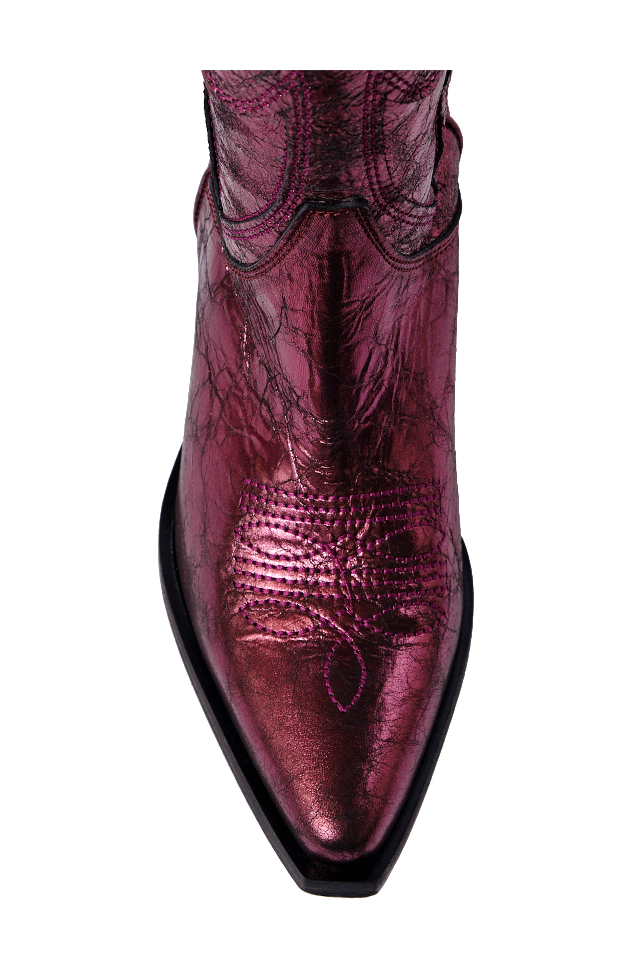 Free People Moody Metallic Western Boot, Alternate, color, 