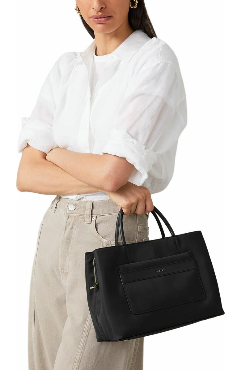 Radley Holland Park Medium Ziptop Satchel Bag, Alternate, color, Black