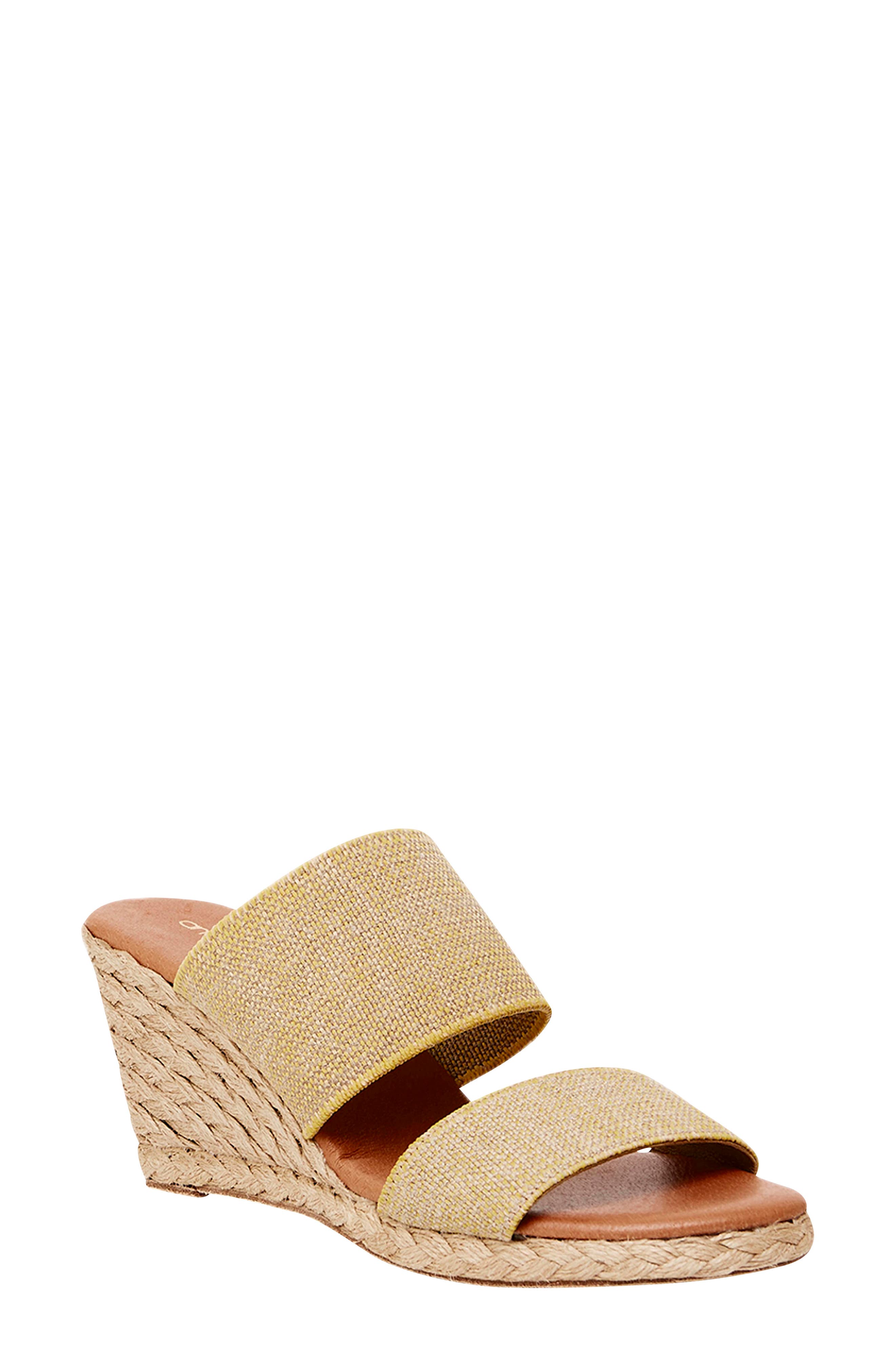Amalia Strappy Espadrille Wedge Slide Sandal, Main, color, BEIGE FABRIC