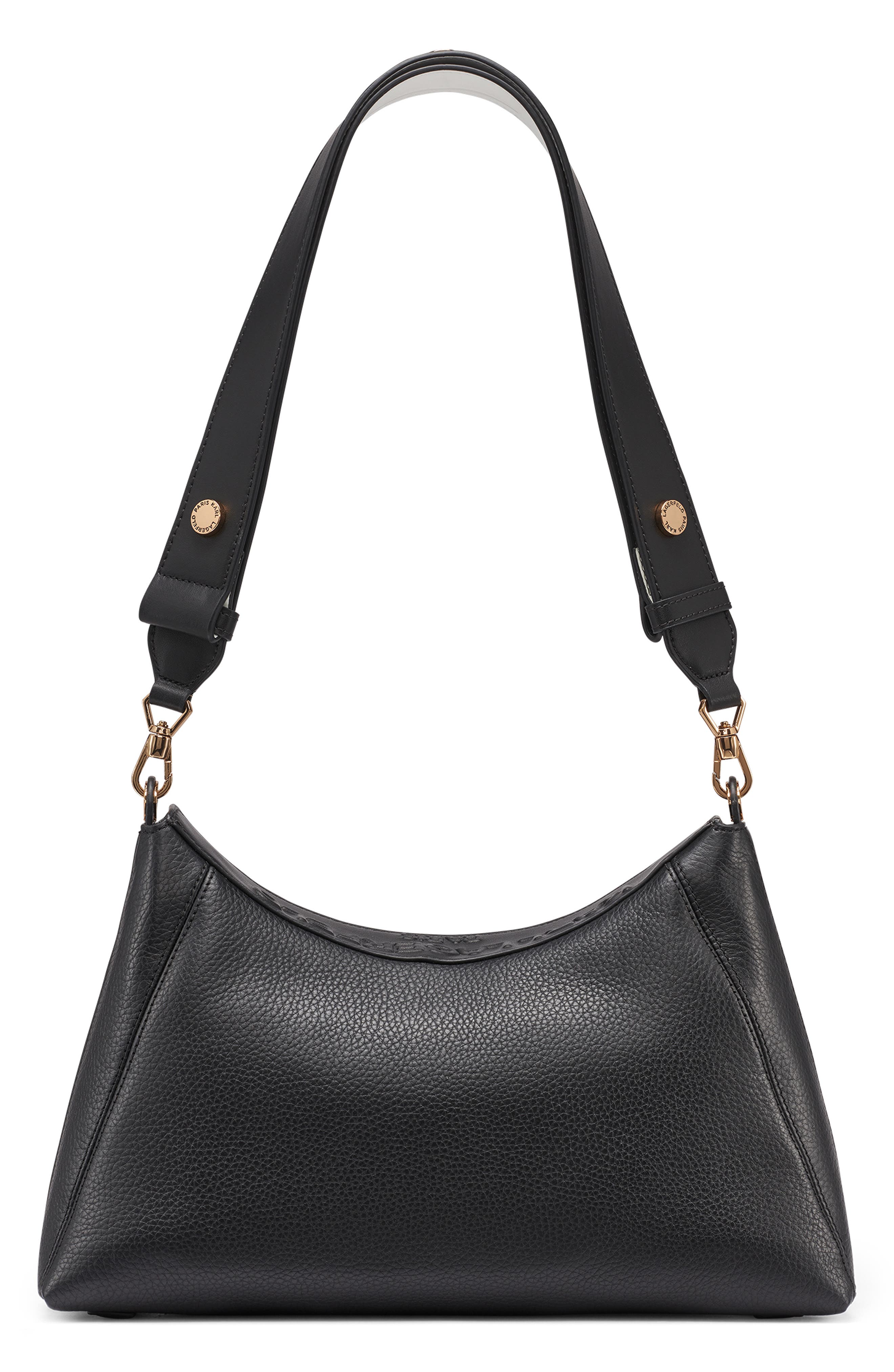 KARL LAGERFELD PARIS Nikole Crossbody Bag, Alternate, color, Black/ Gold