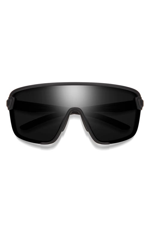 Smith Boomtown 135mm Chromapop™ Polarized Shield Sunglasses In Black