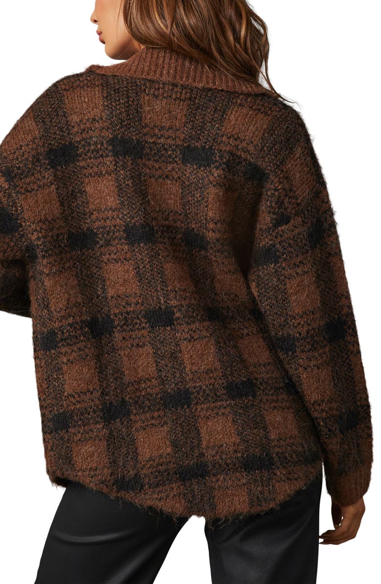 VICI Collection Gallagher Plaid Cardigan, Alternate, color,
