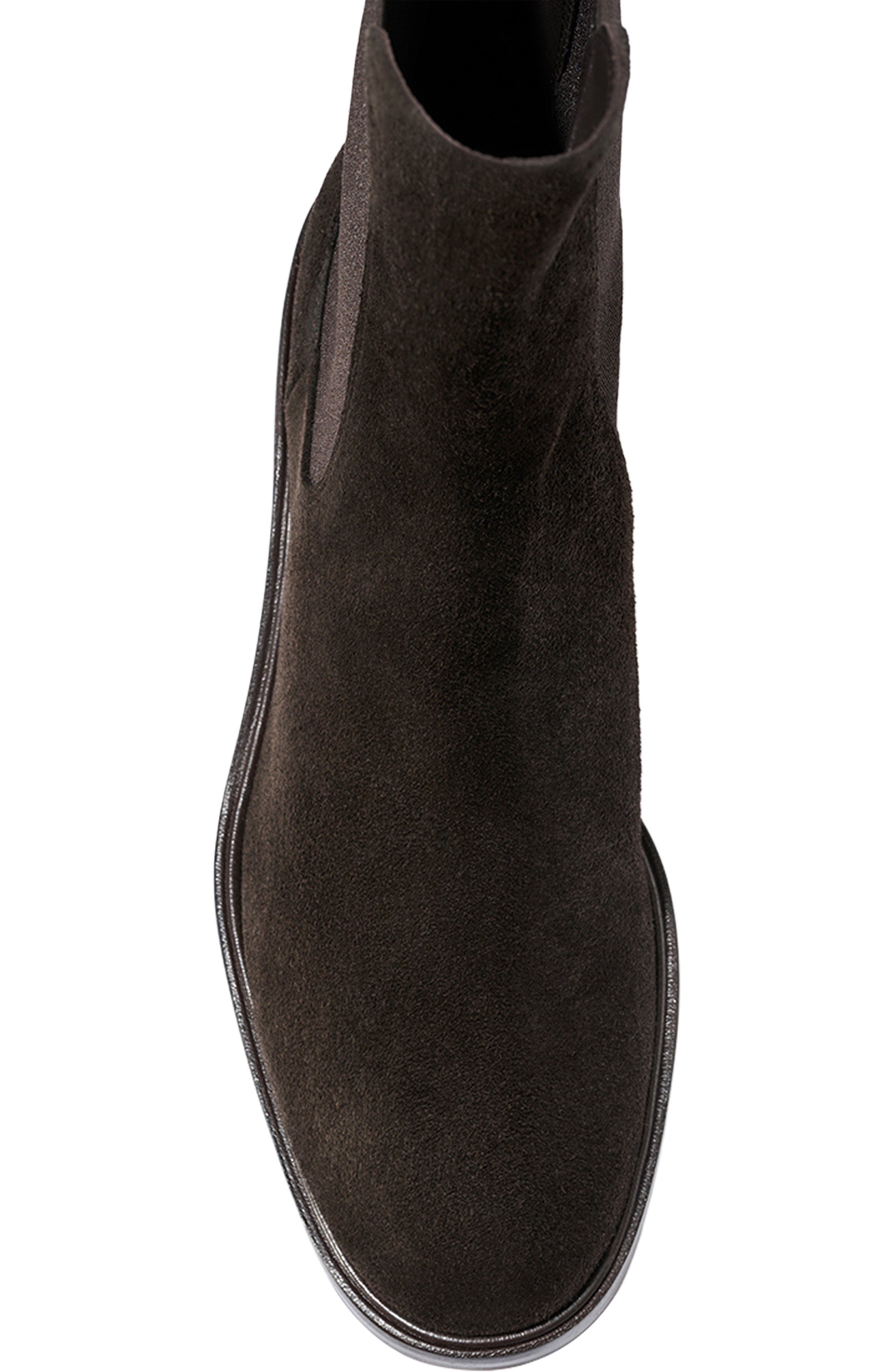 The City Chelsea Boot, Alternate, color, Dark Chocolate Suede