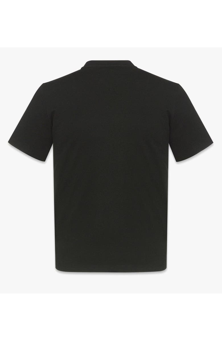 MCM Laurel Logo Print T-Shirt in Organic Cotton, Alternate, color, Black