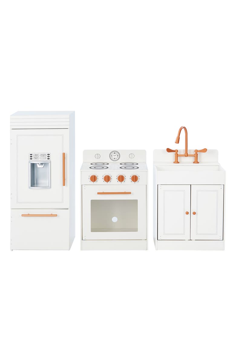 Teamson Kids Little Chef Paris Classic Kitchen Playset, Alternate, color, White / Rose Gold