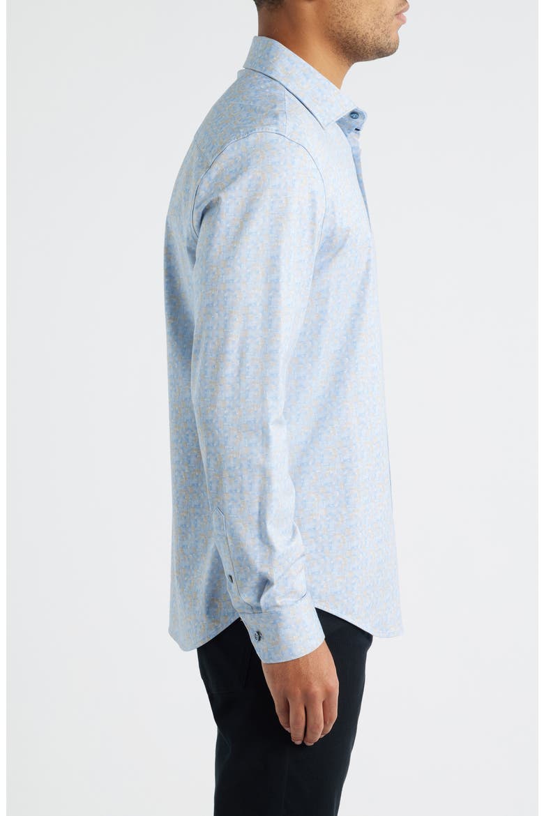 Jimmy OoohCotton® Abstract Print Button-Up Shirt, Alternate, color, AIR BLUE