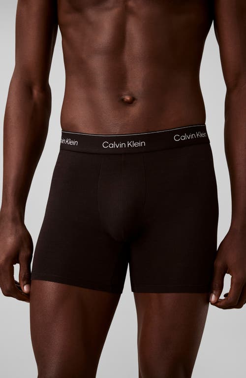 Calvin Klein Icon 3-pack Stretch Cotton Boxer Briefs In Multi