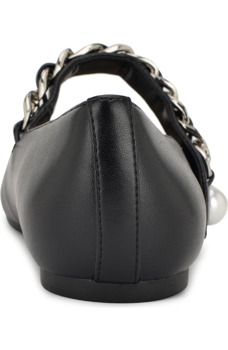 Nine West Platy Mary Jane Cap Toe Flat, Alternate, color, Black