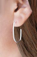 Argento Vivo Sterling Silver U-Shape Hoop Earrings