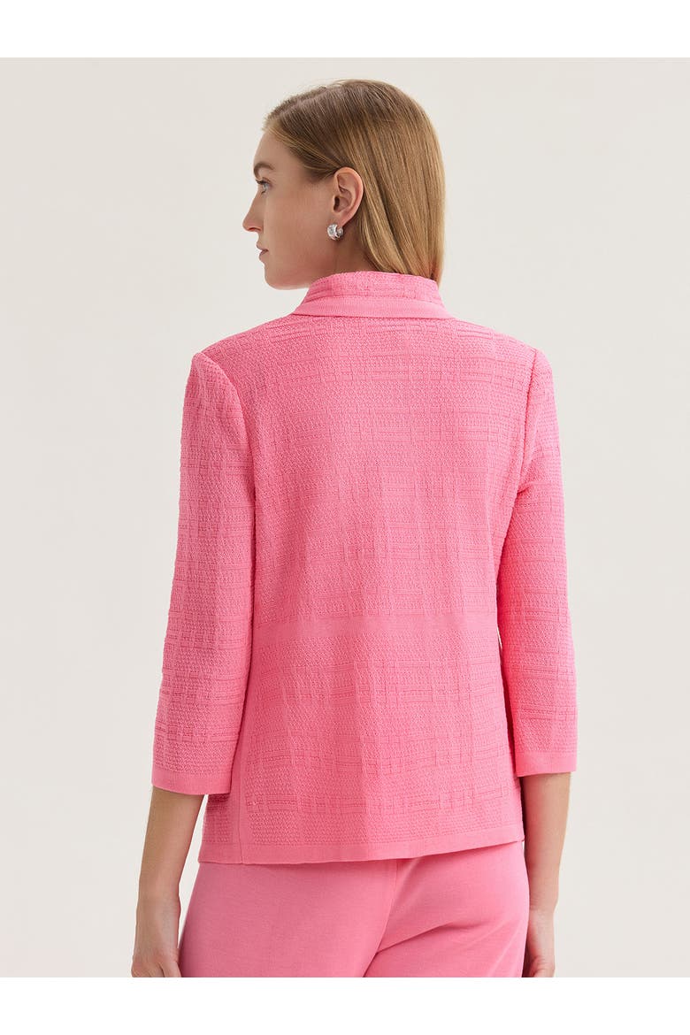 Tailored Tonal Pointelle Knit Jacket, Alternate, color, Pink