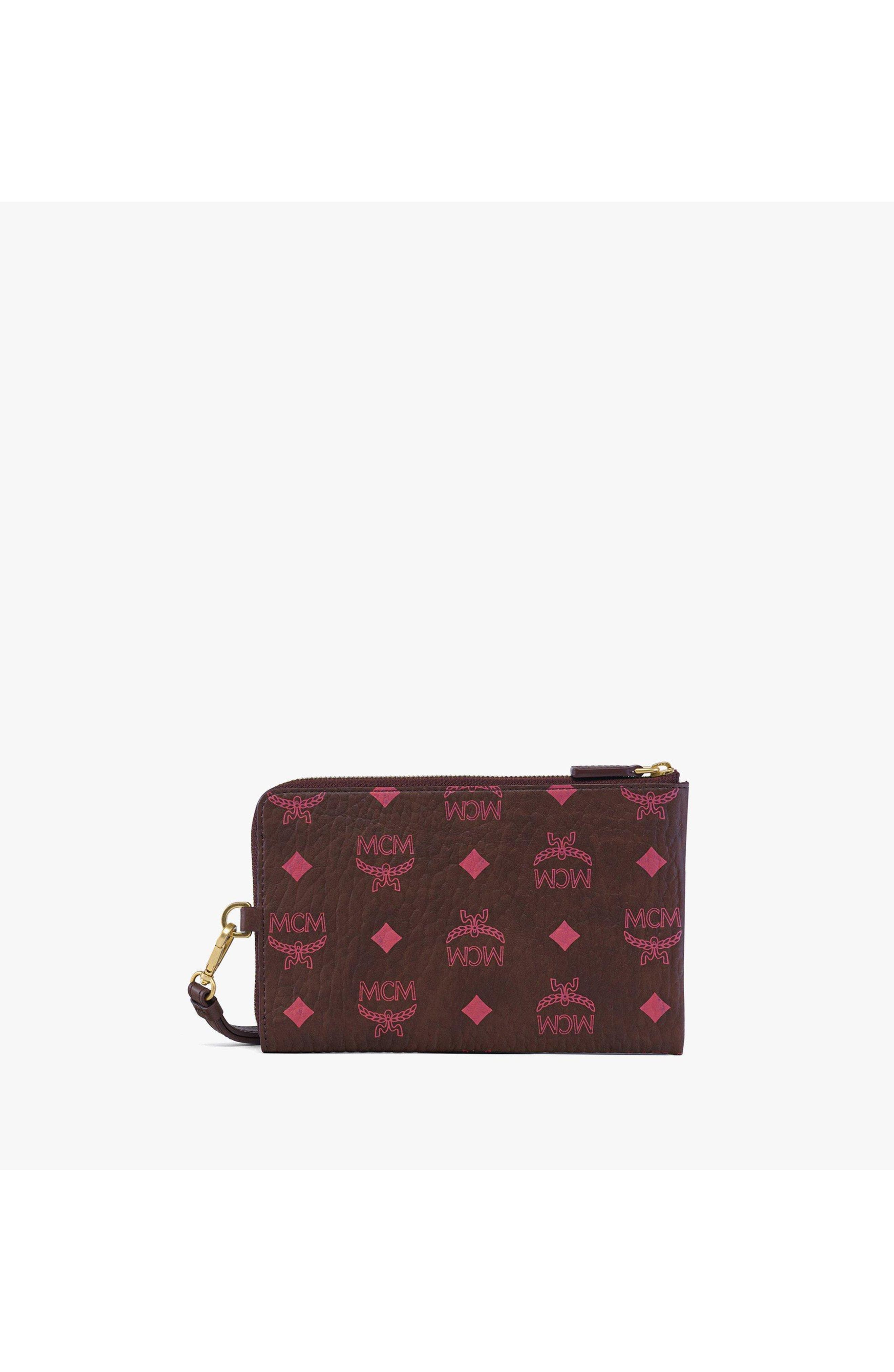 MCM Ottomar Travel Pouch in Visetos, Alternate, color, Cinnamon