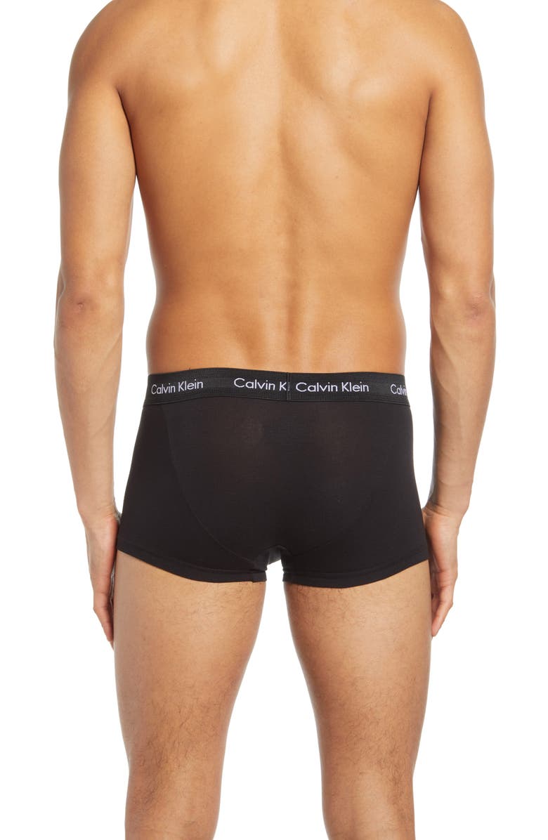 Calvin Klein 3-Pack Stretch Cotton Trunks, Alternate, color, 