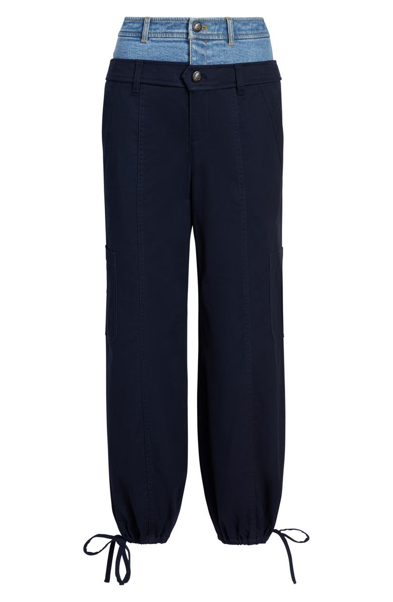 Cinq à Sept Grayson Layered Waist Pants, Alternate, color, Navy/ Blue Haze