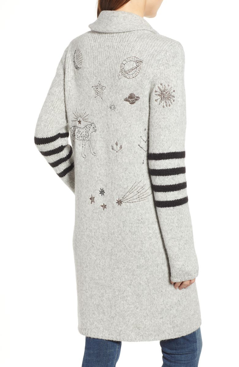 MOTHER Hip Shawl Collar Cardigan, Alternate, color, 