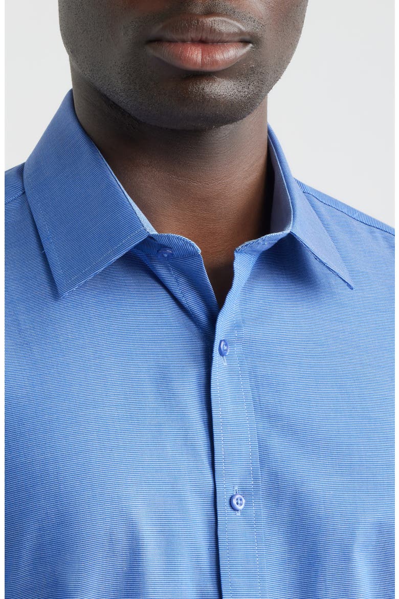 Paris Modern Fit Navy Micropattern Cotton Dress Shirt, Alternate, color, NAVY