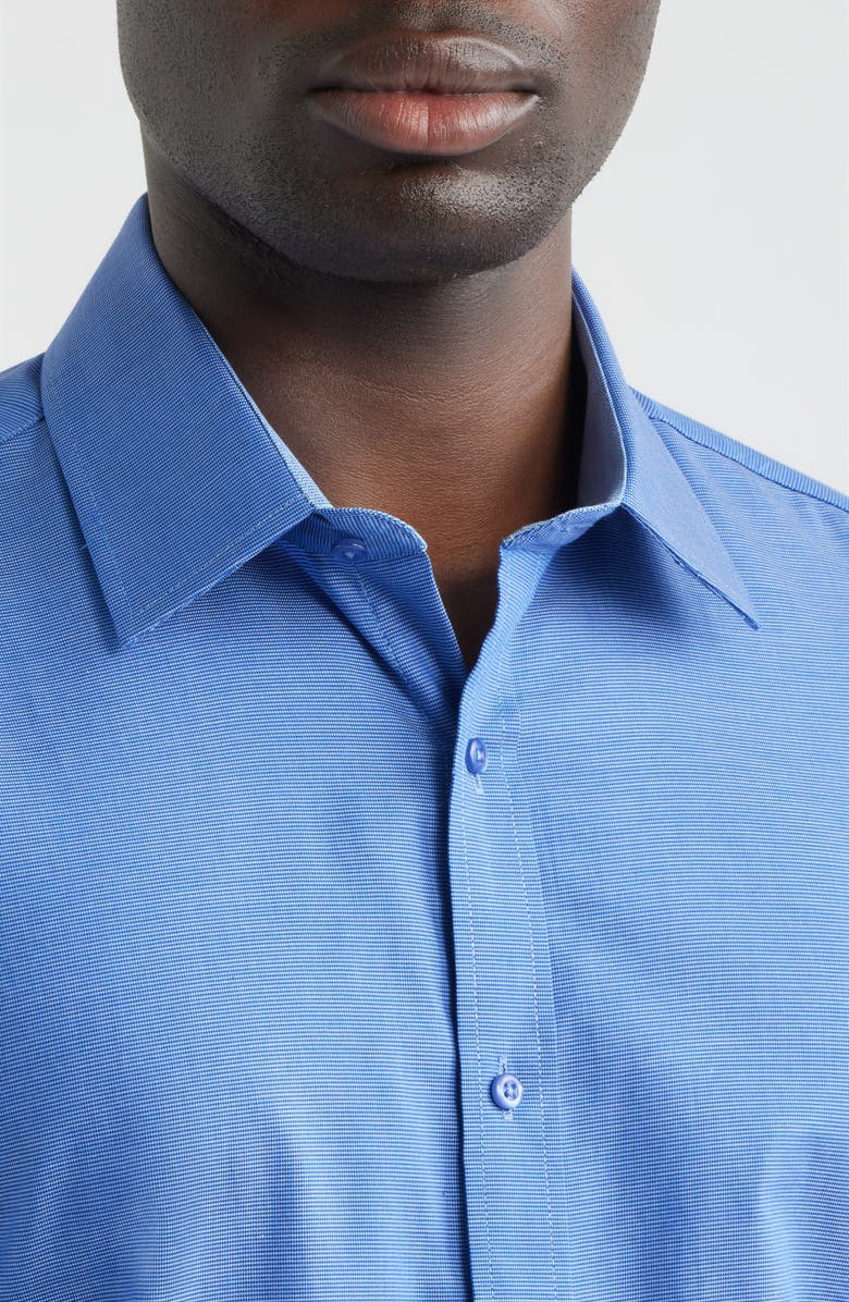 DANIEL HECHTER Paris Modern Fit Navy Micropattern Cotton Dress Shirt, Alternate, color, 