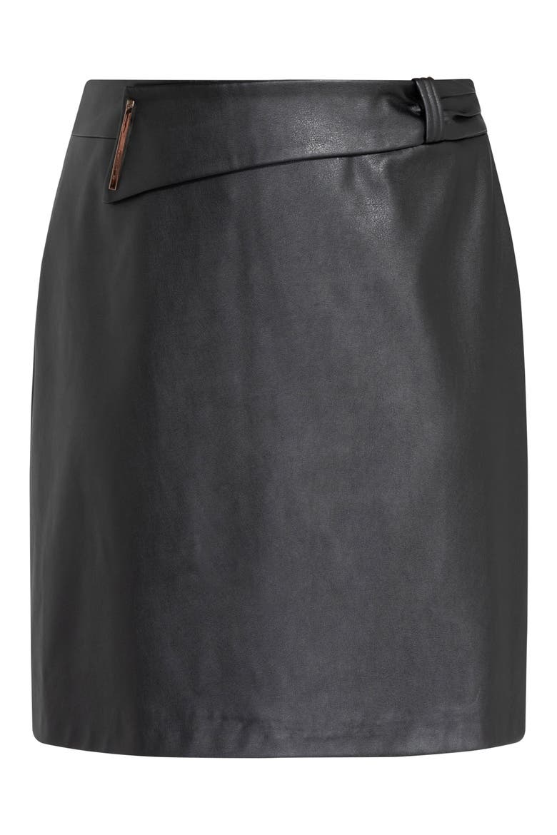 Mad Love Faux Leather Skirt, Alternate, color, BLACK