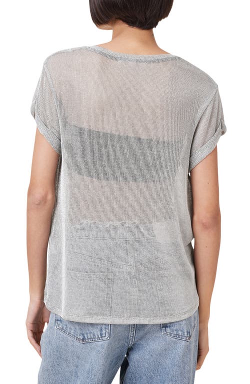 Allsaints Thea Sparkle Sheer Mesh Top
