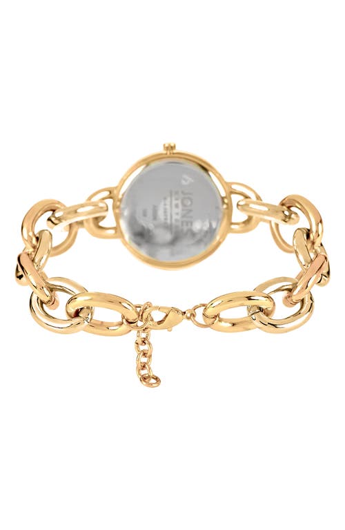 Jones New York Three-hand Quartz Bracelet Watch & Chain Link Bracelet Set, 36mm In Gold