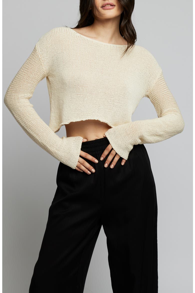 Sawyer Lightweight Sweater, Alternate, color, Ivory