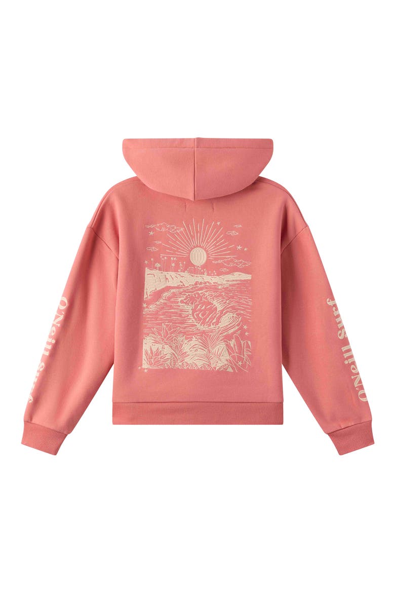Kids' Asher Embroidered Hoodie, Alternate, color, CANYON ROSE