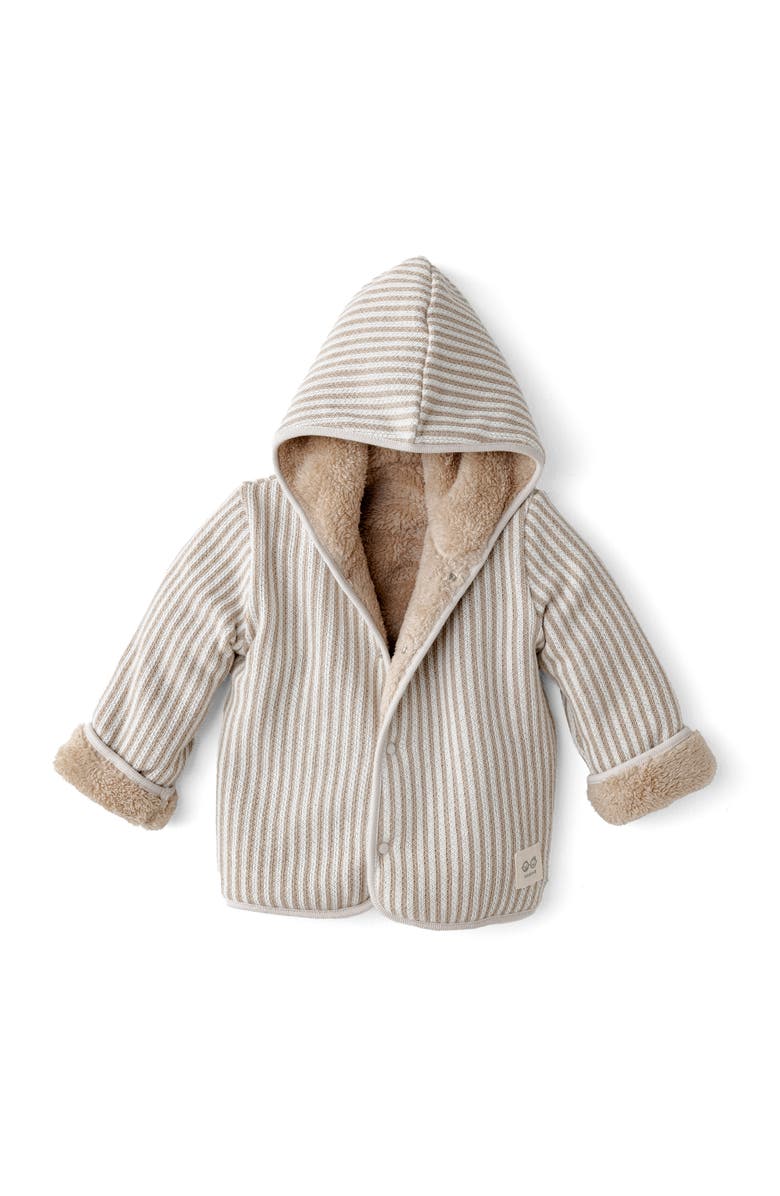 Andy Wawa Snuggle Stripe Hooded Jacket, Main, color, Beige