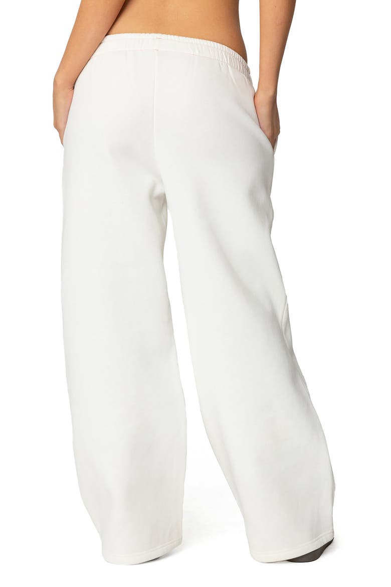 Mili Logo Wide Leg Sweatpants, Alternate, color, WHITE