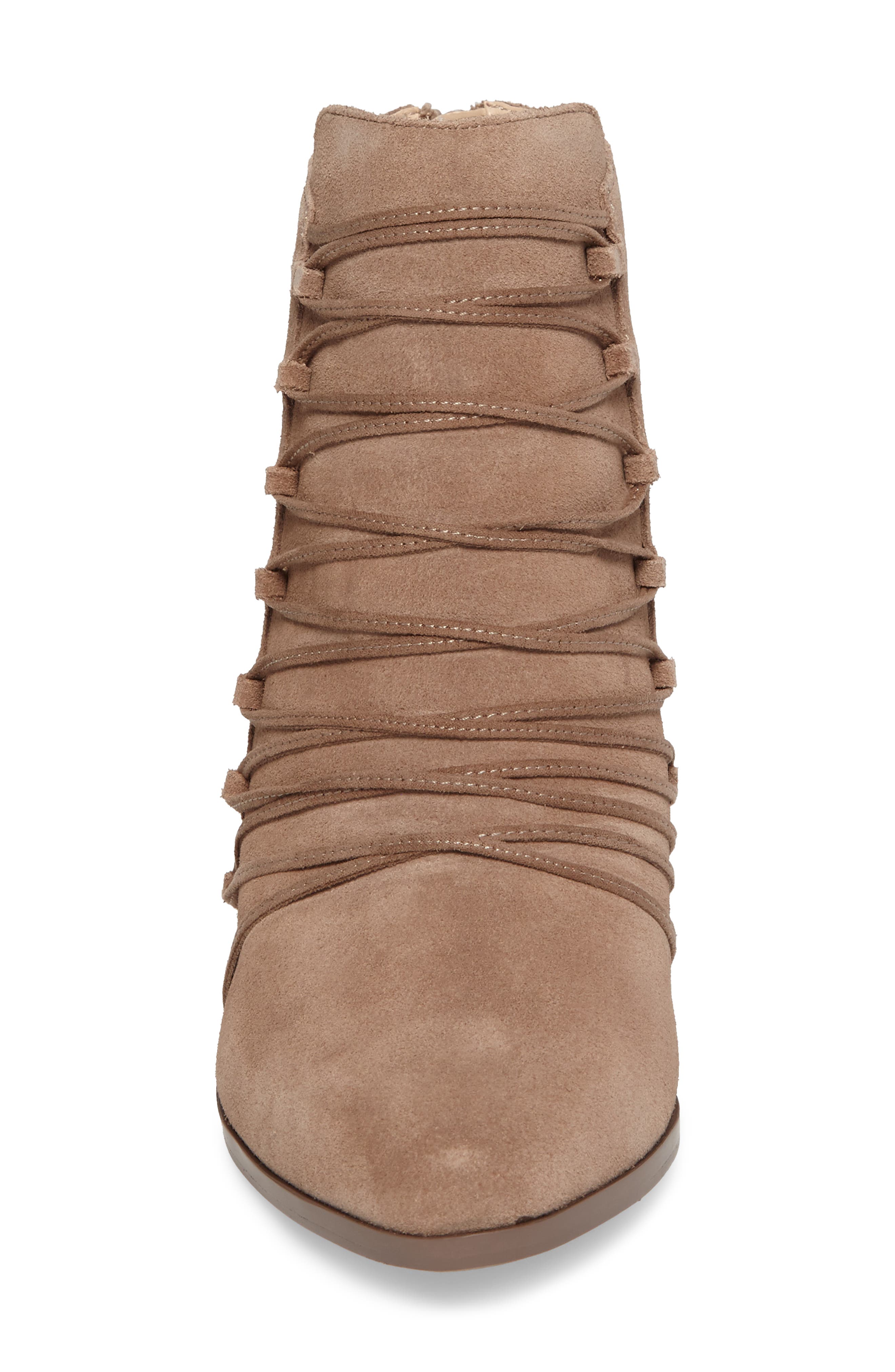 Bellevue Bootie, Alternate, color, NIGHT TAUPE SUEDE