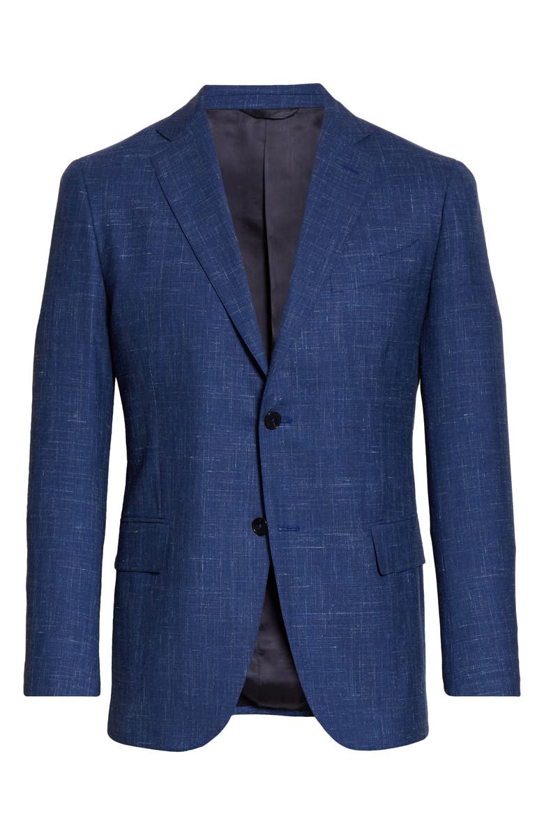Eidos Balthazar Trim Fit Mélange Wool & Linen Sport Coat, Alternate, color, 