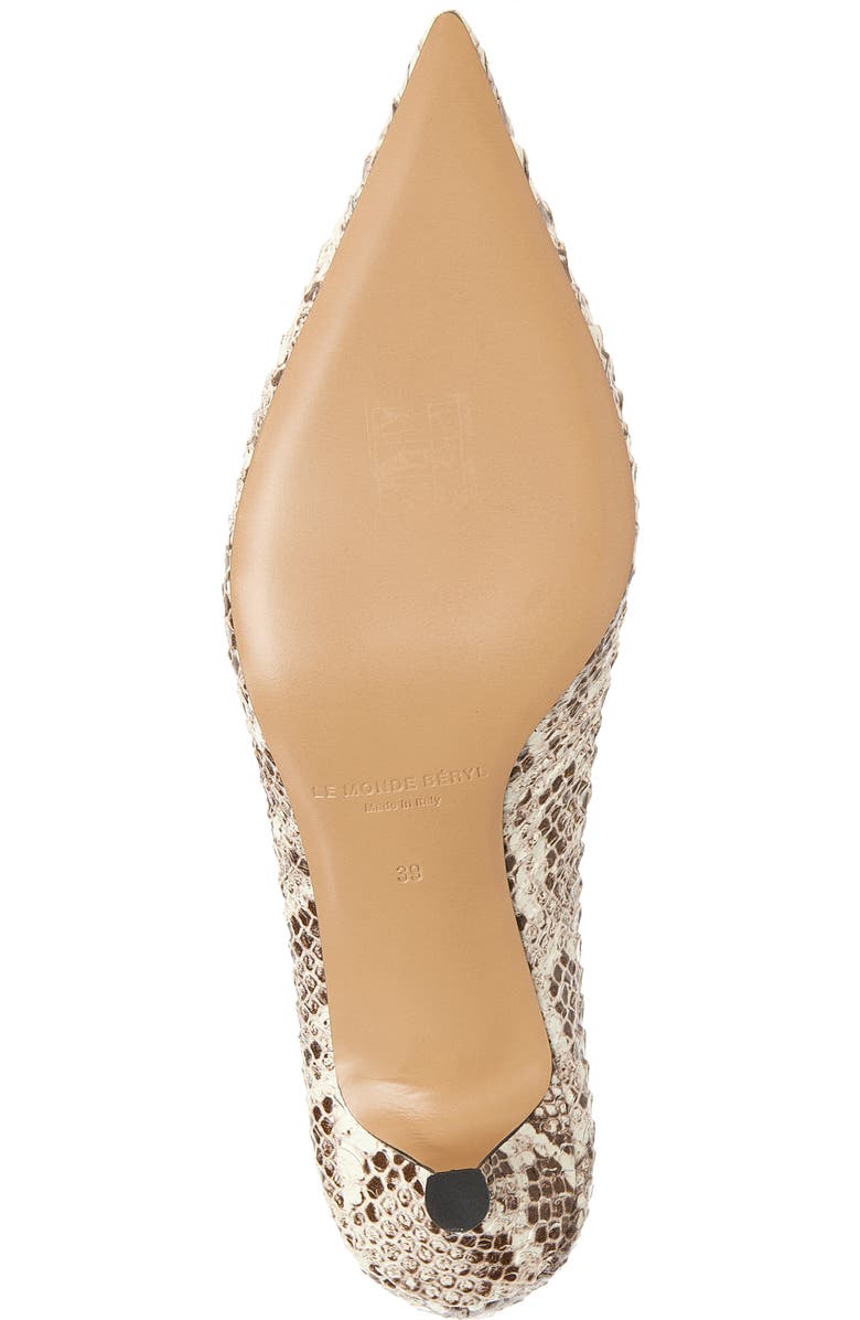 Le Monde Béryl Babouche Kitten Heel Pointed Toe Pump, Alternate, color, Roccia