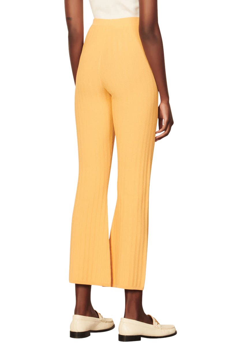 SANDRO Baltimore Crop Flare Pants, Alternate, color, Clementine