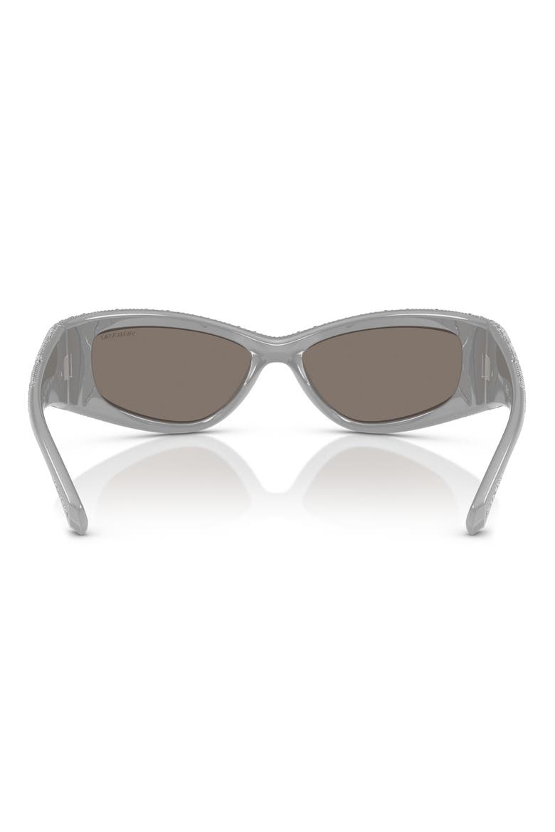 60mm Irregular Sunglasses, Alternate, color, SILVER MIRROR