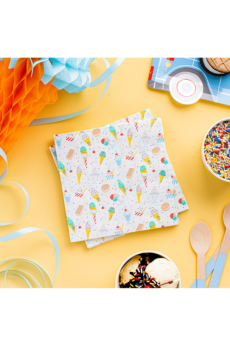 Ice Cream Dreams Large Napkins, Alternate, color, Assorted Pre-Pack
