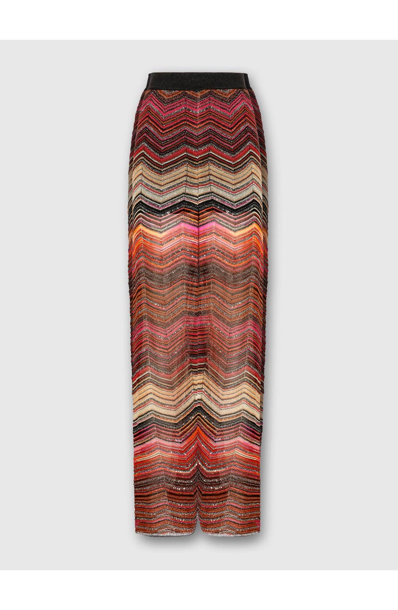 Missoni Palazzo Chevron Lamé Trousers With Sequins, Alternate, color, 